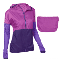 OEM Service Lightweight Clothes for Ladies Color-block Women Wind Breaker Jacket